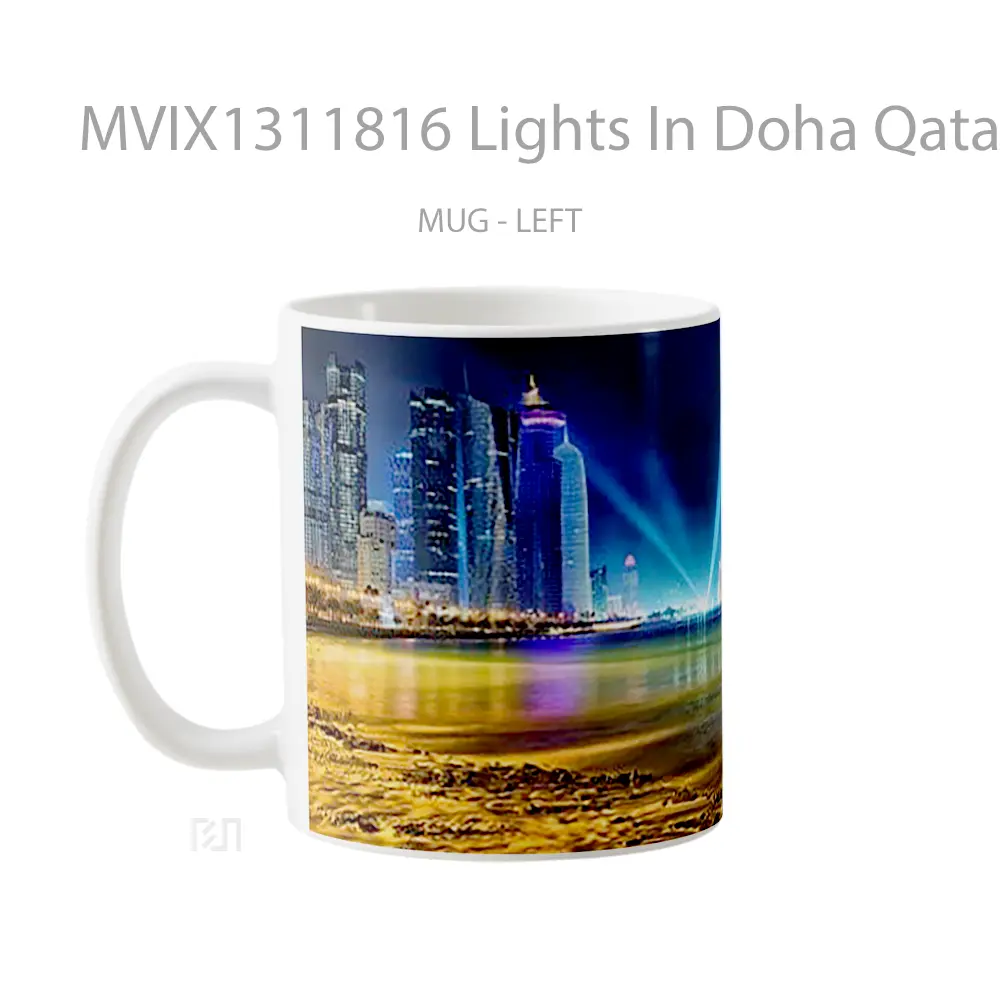 Mug Lights In Doha Qatar Gelas Keramik Unik - All-side / Desain