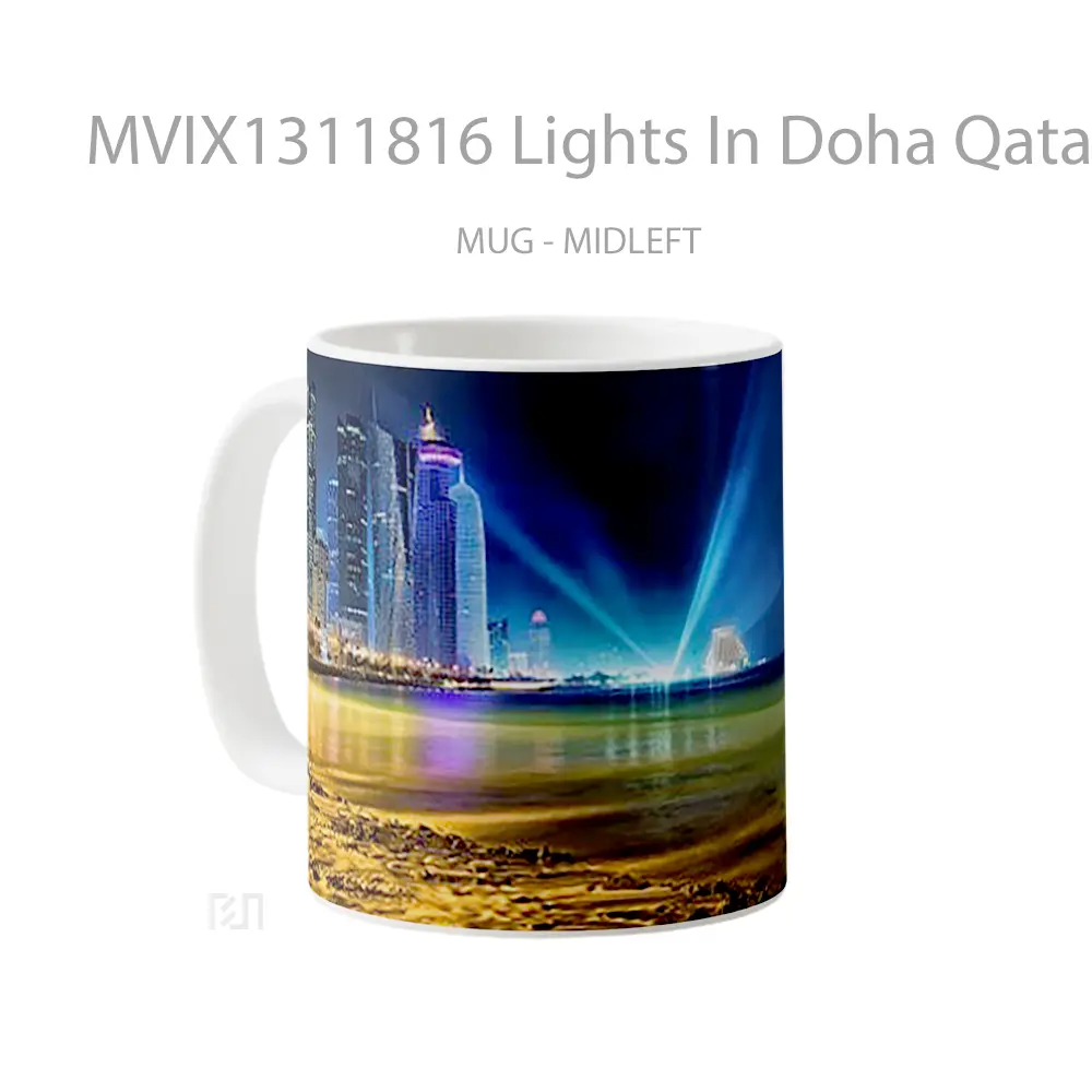 Mug Lights In Doha Qatar Gelas Keramik Unik - All-side / Desain