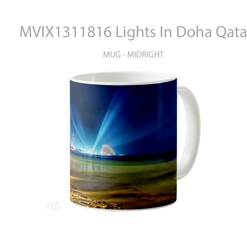 Mug Lights In Doha Qatar Gelas Keramik Unik - All-side / Desain