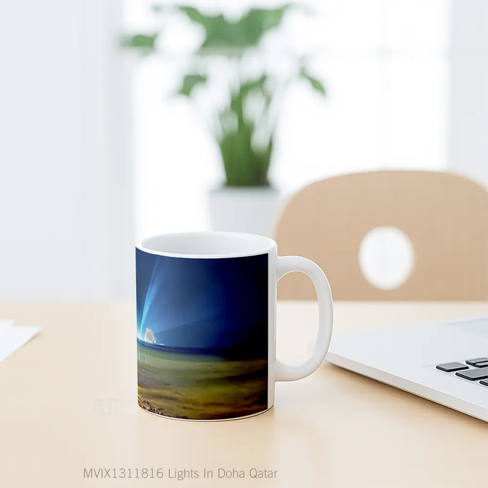 Mug Lights In Doha Qatar Gelas Keramik Unik - All-side / Desain