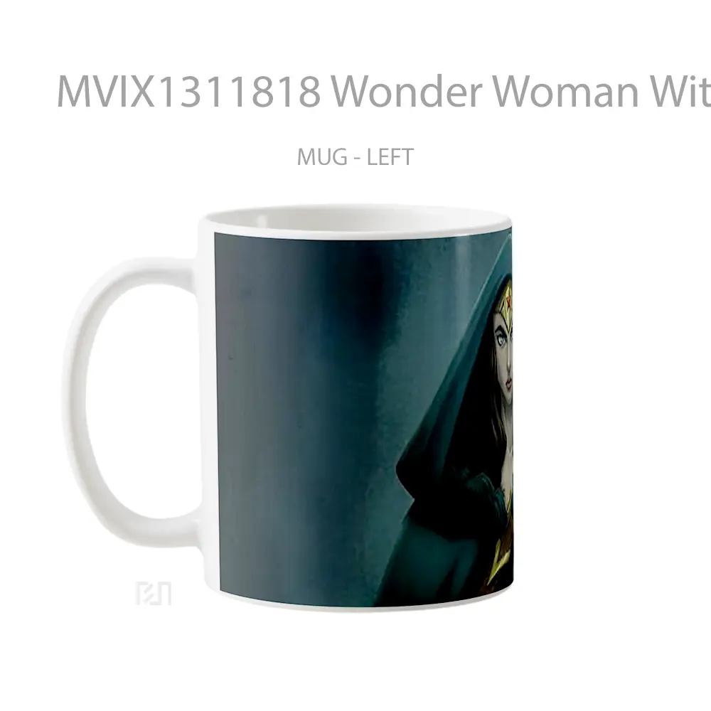 Mug Wonder Woman With Hood Gelas Superhero - All-side / Desain