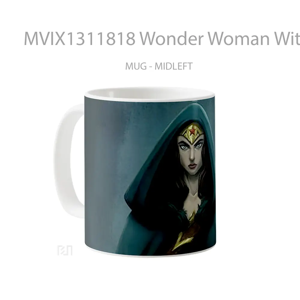 Mug Wonder Woman With Hood Gelas Superhero - All-side / Desain