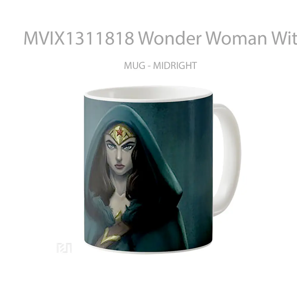 Mug Wonder Woman With Hood Gelas Superhero - All-side / Desain