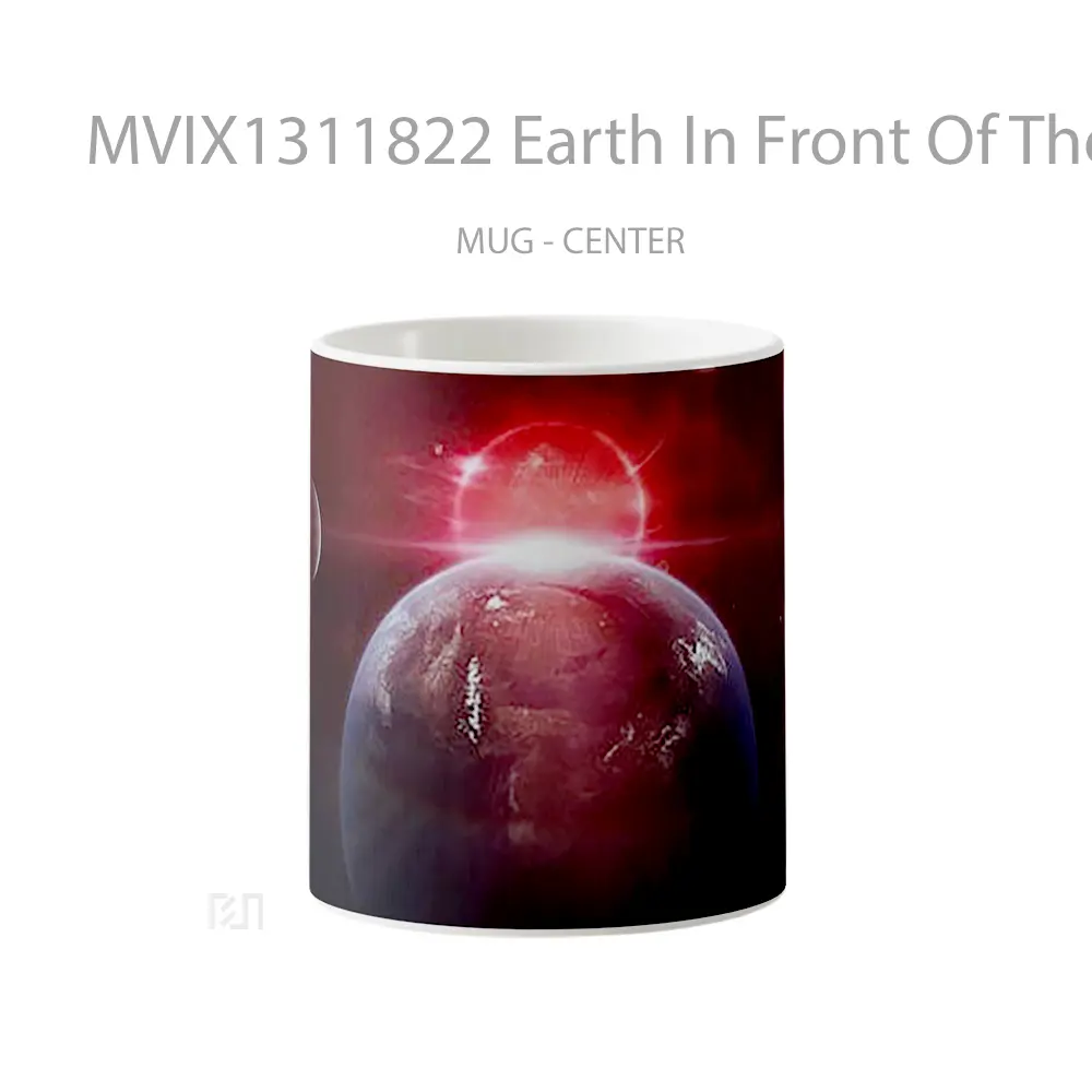 Mug Earth In Front Of The Sun Gelas Keramik Unik