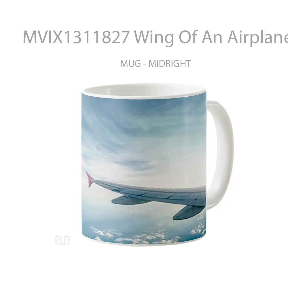 Mug Wing Of An Airplane Gelas Keramik Unik - All-side / Desain