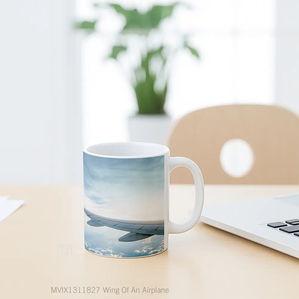 Mug Wing Of An Airplane Gelas Keramik Unik - All-side / Desain