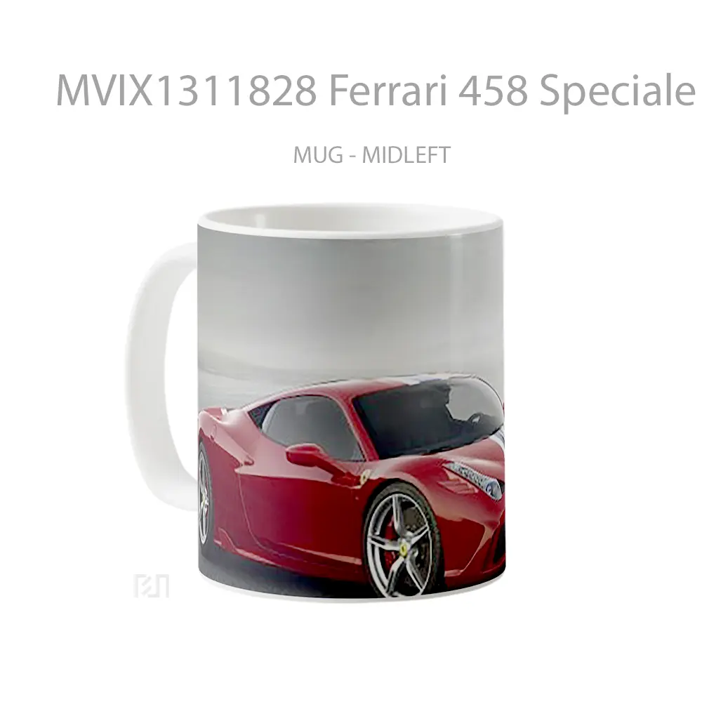 Mug Ferrari 458 Speciale Cangkir Mobil - All-side / Desain
