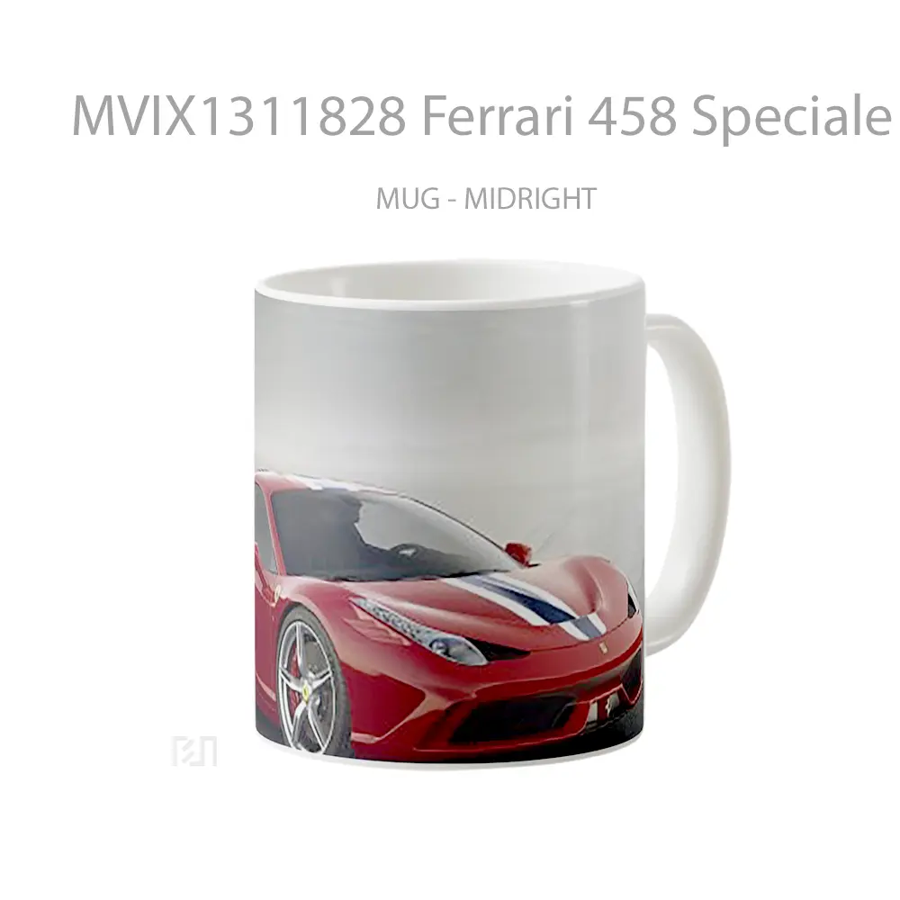 Mug Ferrari 458 Speciale Cangkir Mobil - All-side / Desain