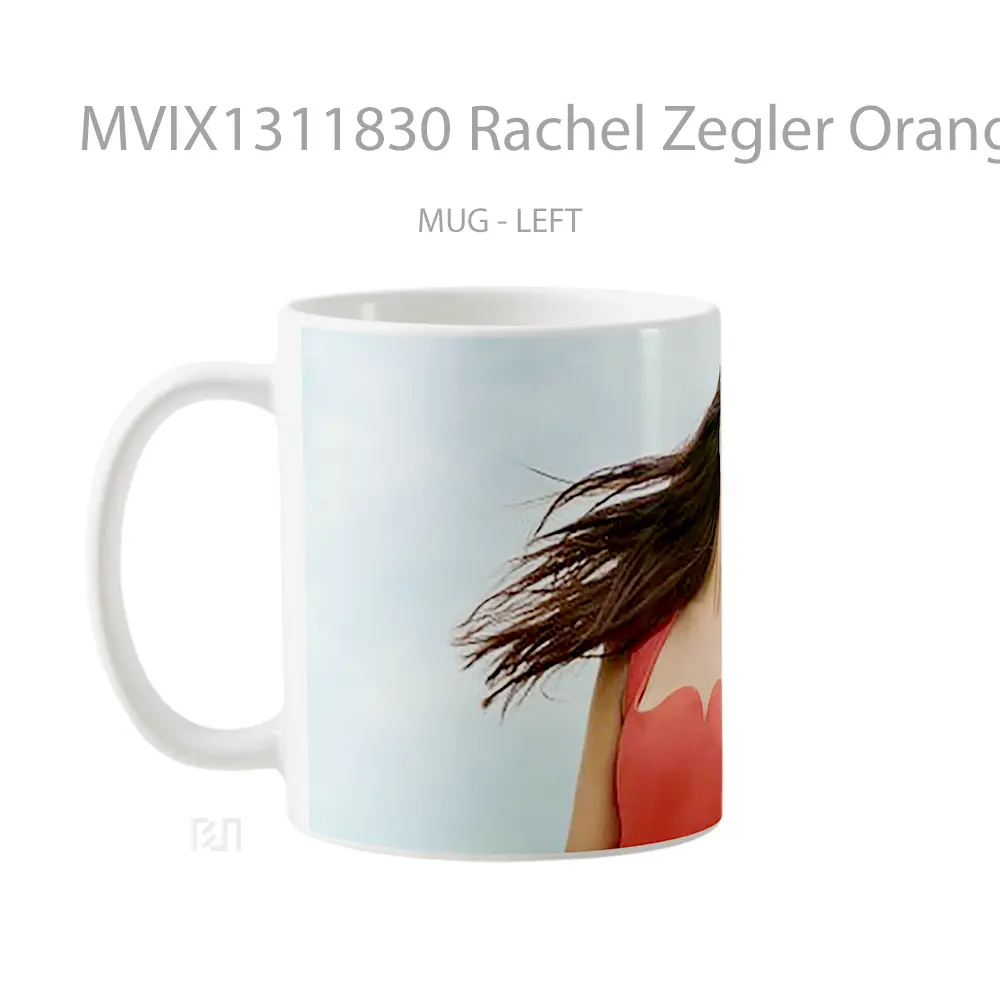 Mug Rachel Zegler Orange Dress Gelas Keramik Unik - All-side / Desain