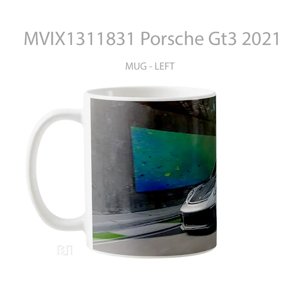 Mug Porsche Gt3 2021 Cangkir Mobil - All-side / Desain