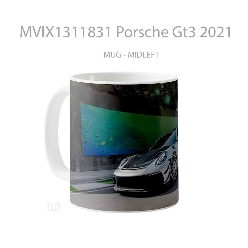 Mug Porsche Gt3 2021 Cangkir Mobil - All-side / Desain
