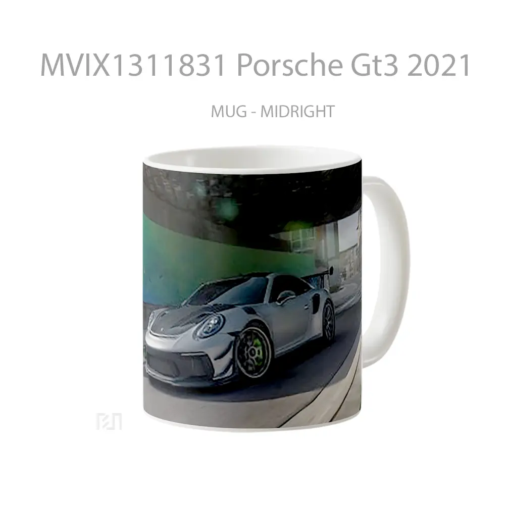 Mug Porsche Gt3 2021 Cangkir Mobil - All-side / Desain