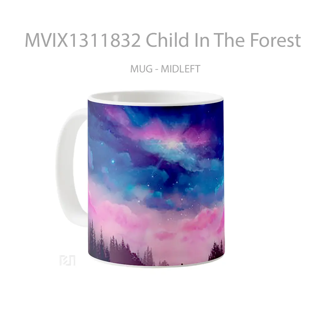 Mug Child In The Forest Gelas Pemandangan Alam - All-side / Desain