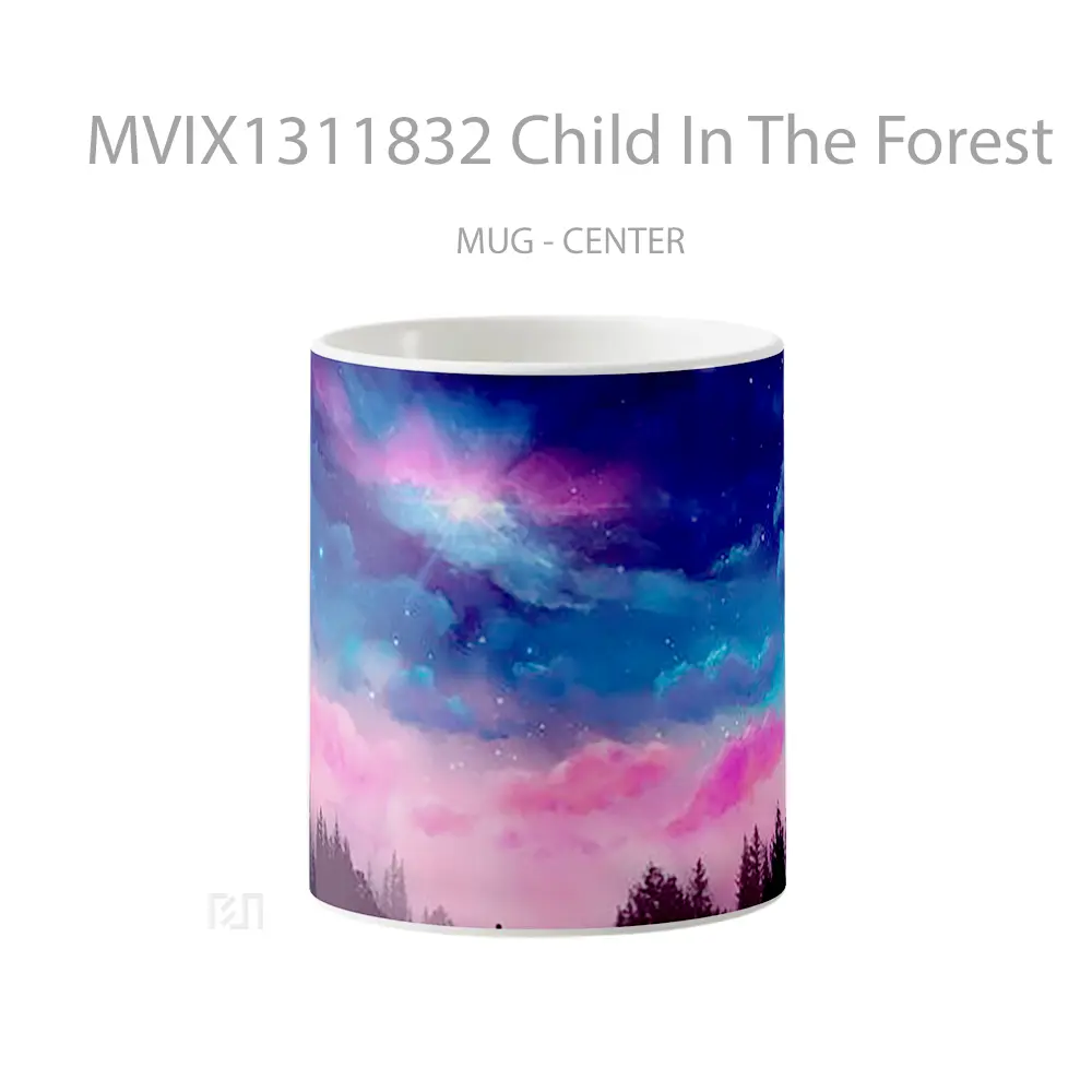 Mug Child In The Forest Gelas Pemandangan Alam
