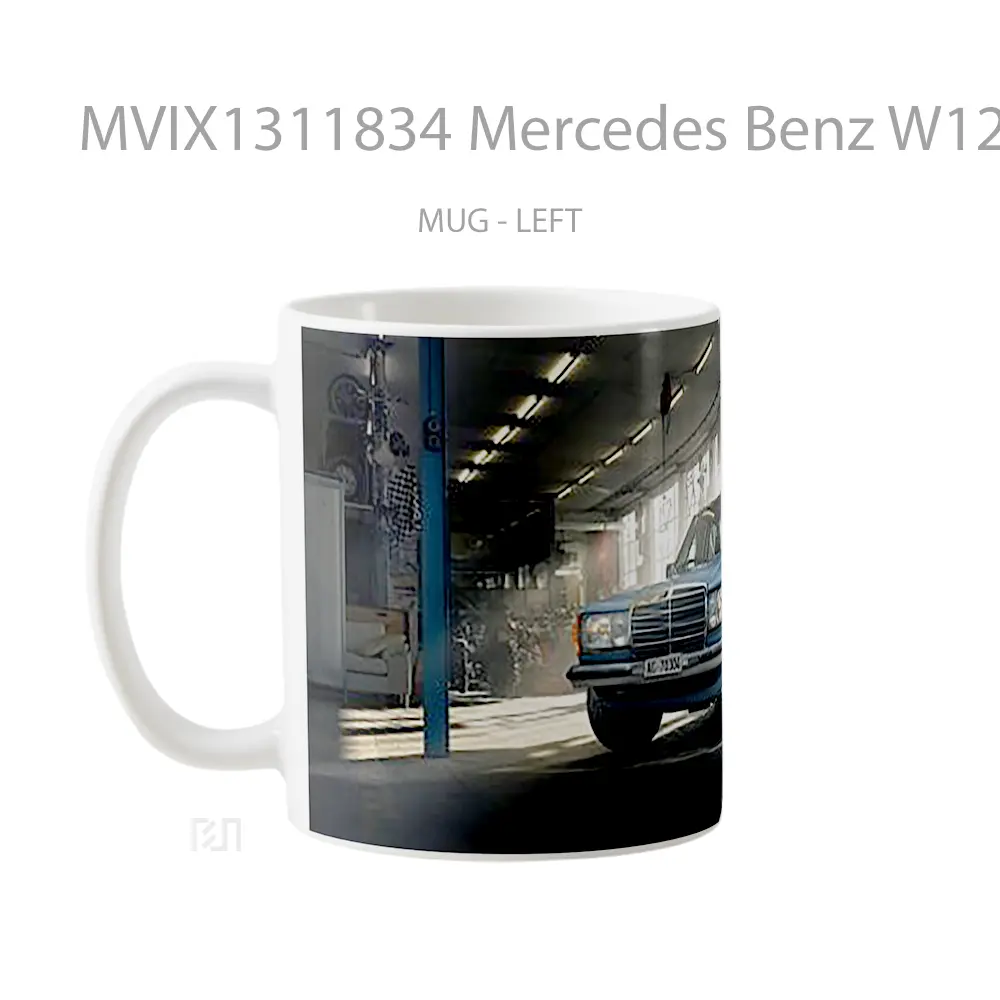 Mug Mercedes Benz W123 Classic Car Cangkir Mobil - All-side / Desain