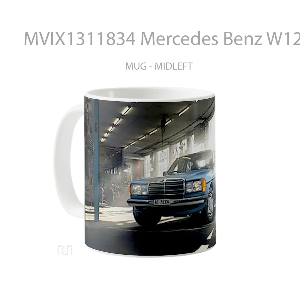 Mug Mercedes Benz W123 Classic Car Cangkir Mobil - All-side / Desain