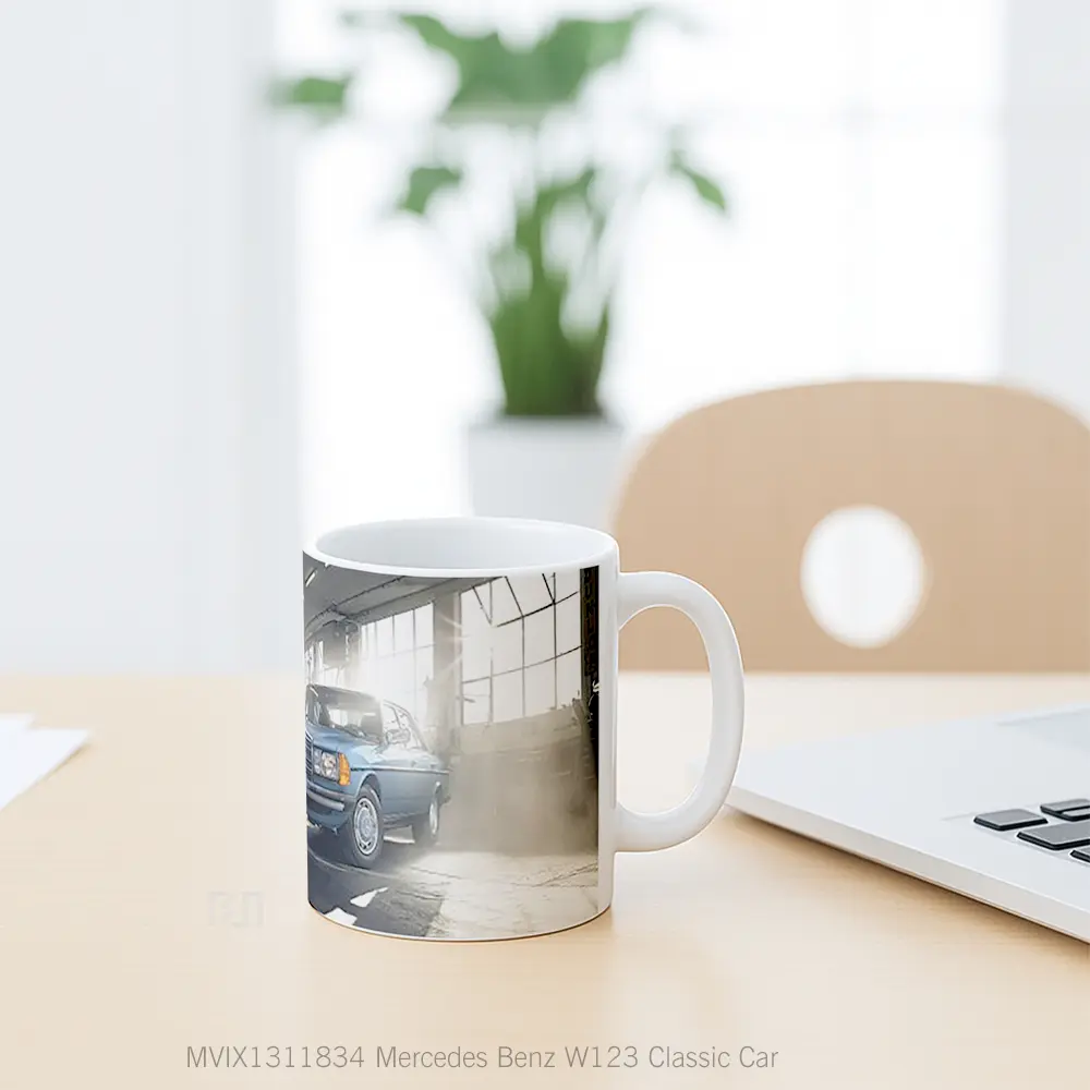 Mug Mercedes Benz W123 Classic Car Cangkir Mobil - All-side / Desain