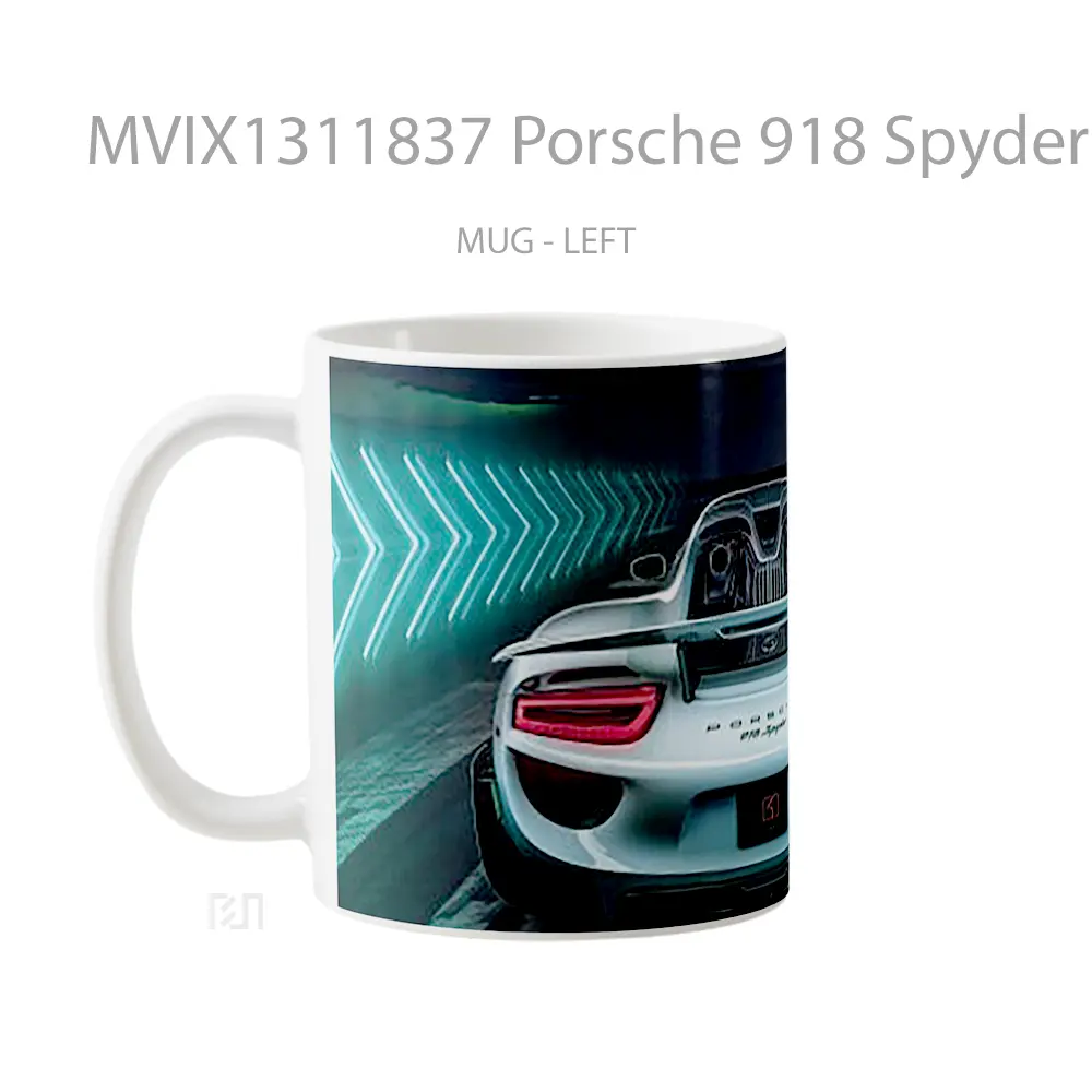 Mug Porsche 918 Spyder Cangkir Mobil - All-side / Desain