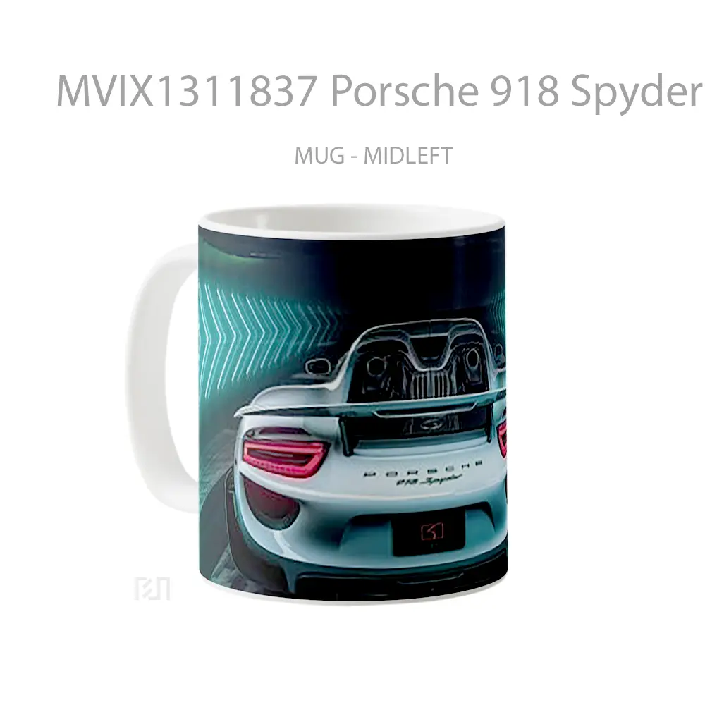 Mug Porsche 918 Spyder Cangkir Mobil - All-side / Desain