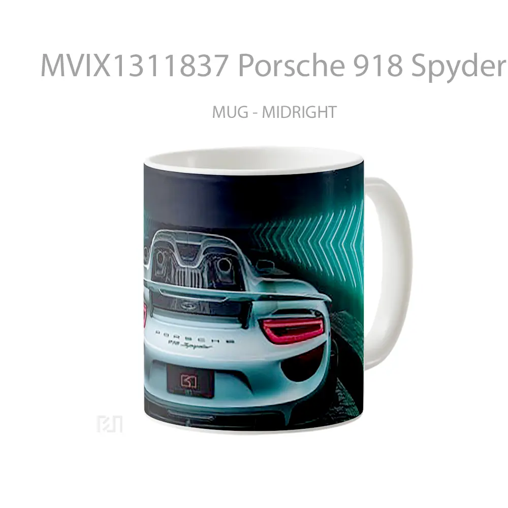 Mug Porsche 918 Spyder Cangkir Mobil - All-side / Desain