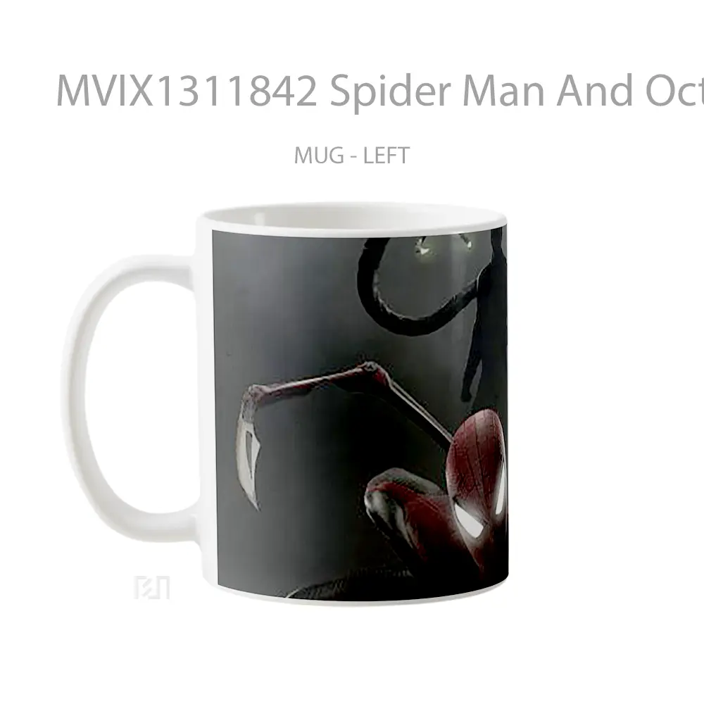 Mug Spider Man And Octopus Gelas Superhero - All-side / Desain