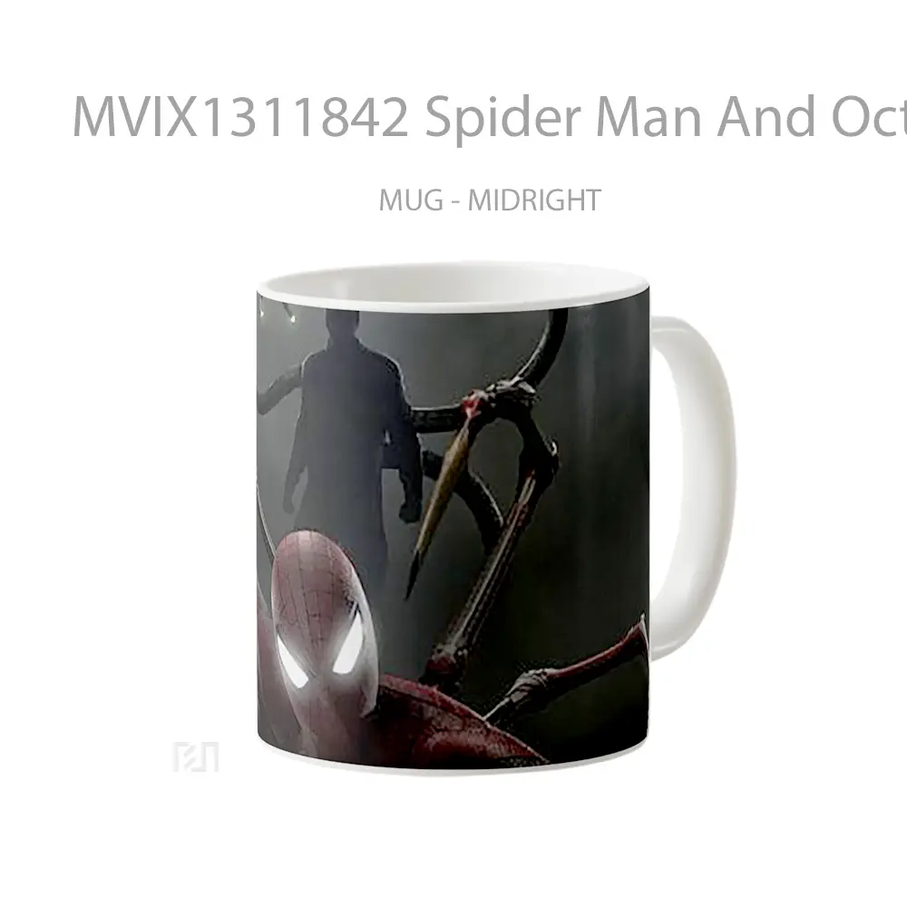 Mug Spider Man And Octopus Gelas Superhero - All-side / Desain