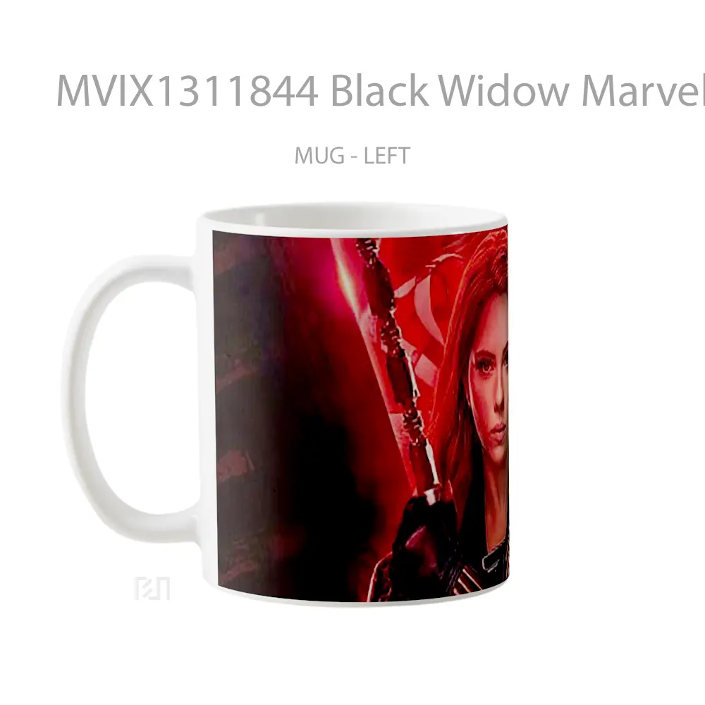 Mug Black Widow Marvel Studios Gelas Superhero - All-side / Desain