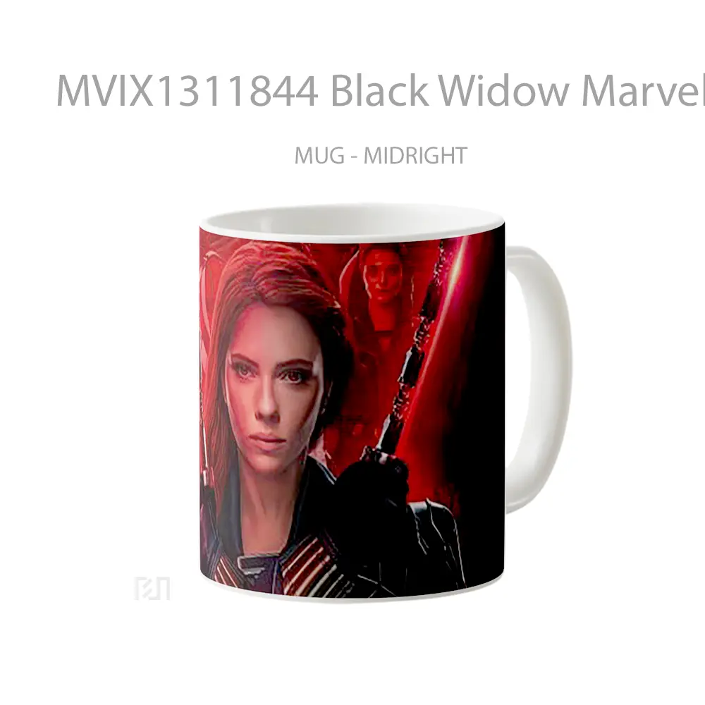 Mug Black Widow Marvel Studios Gelas Superhero - All-side / Desain