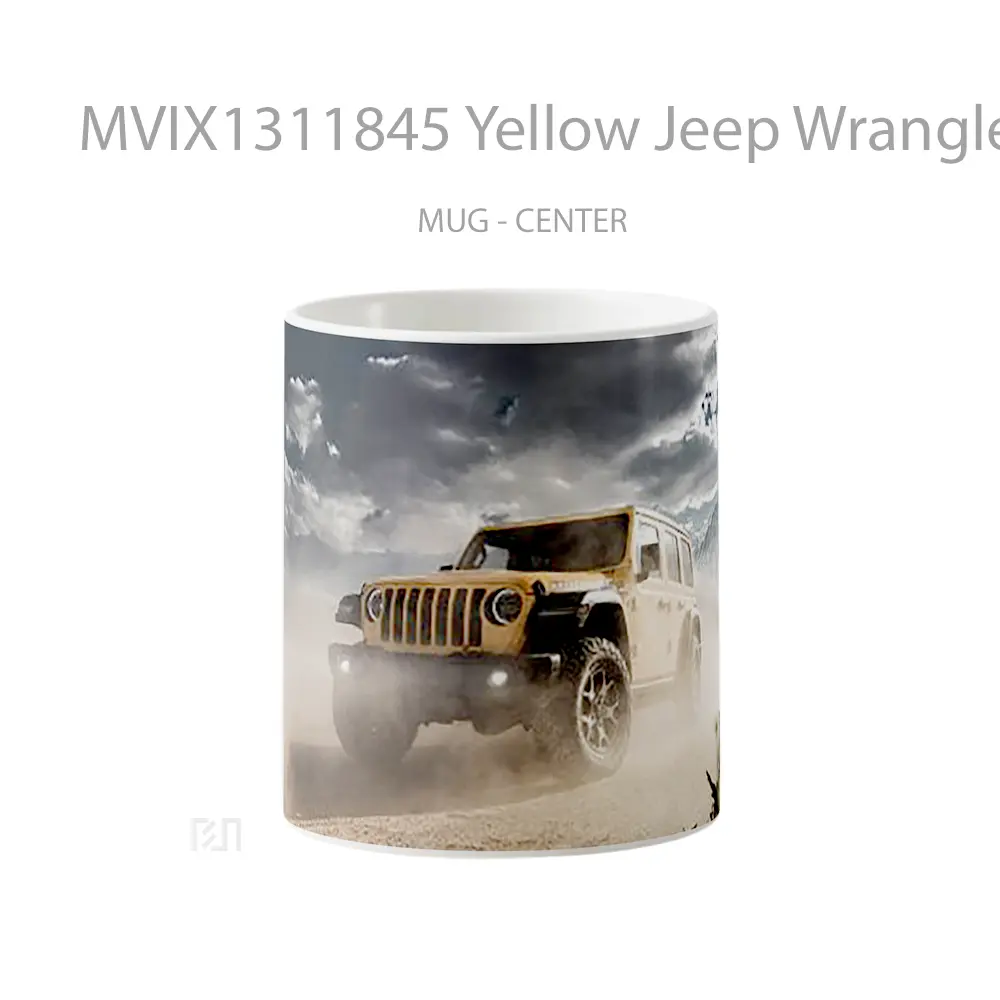 Mug Yellow Jeep Wrangler Rubicon Cangkir Mobil