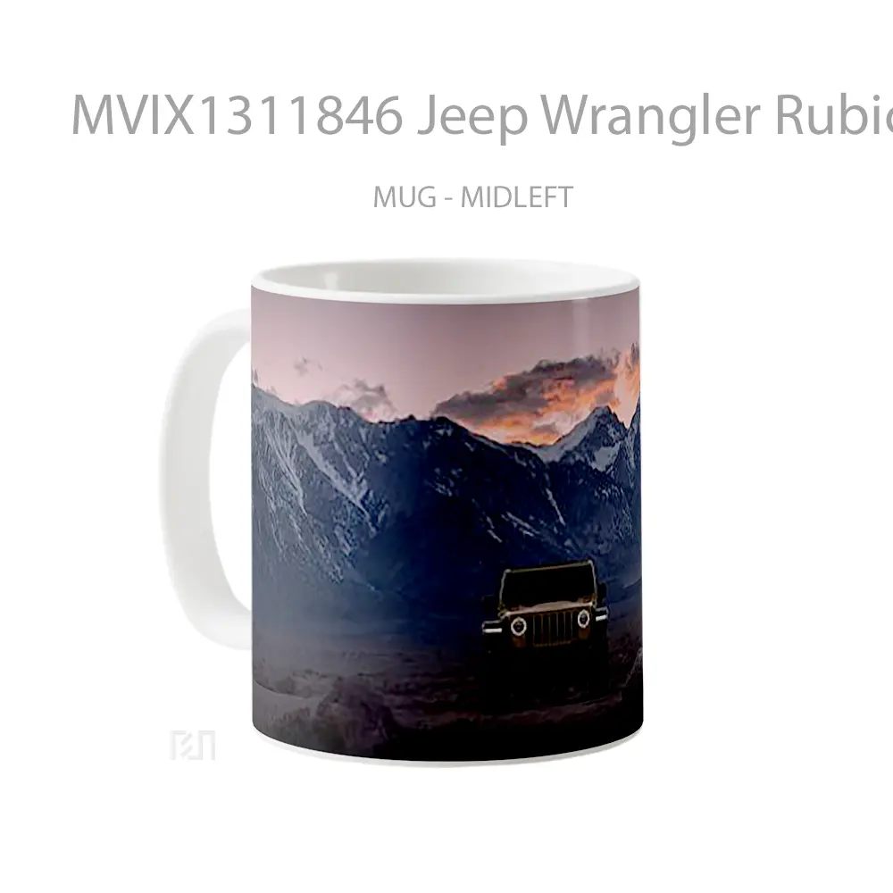 Mug Jeep Wrangler Rubicon 2021 Cangkir Mobil - All-side / Desain