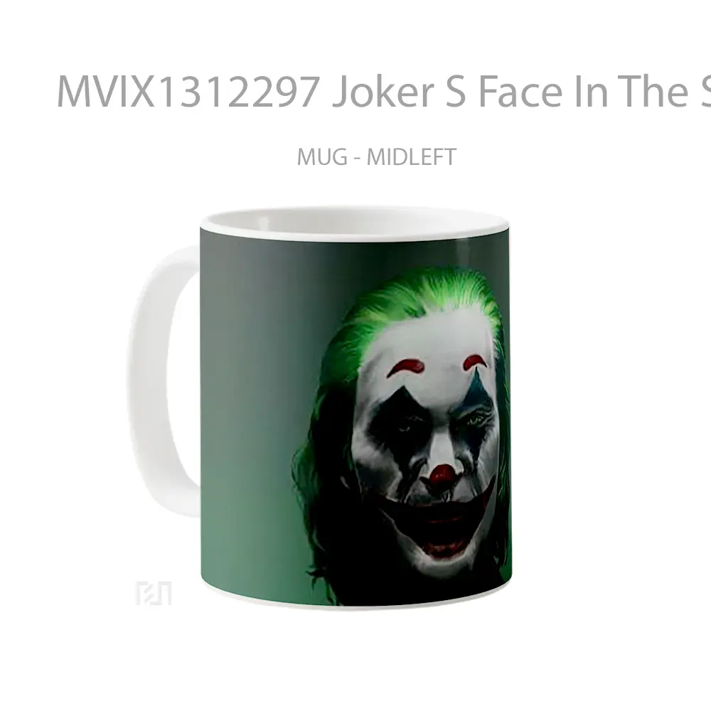 Mug Joker S Face In The Shadows Gelas Superhero - All-side / Desain