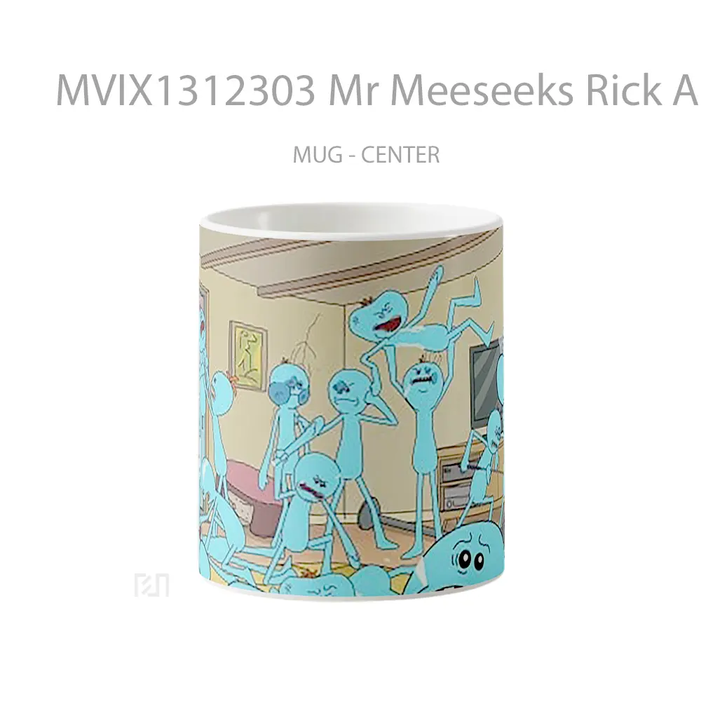 Mug Mr Meeseeks Rick And Morty Gelas Kartun