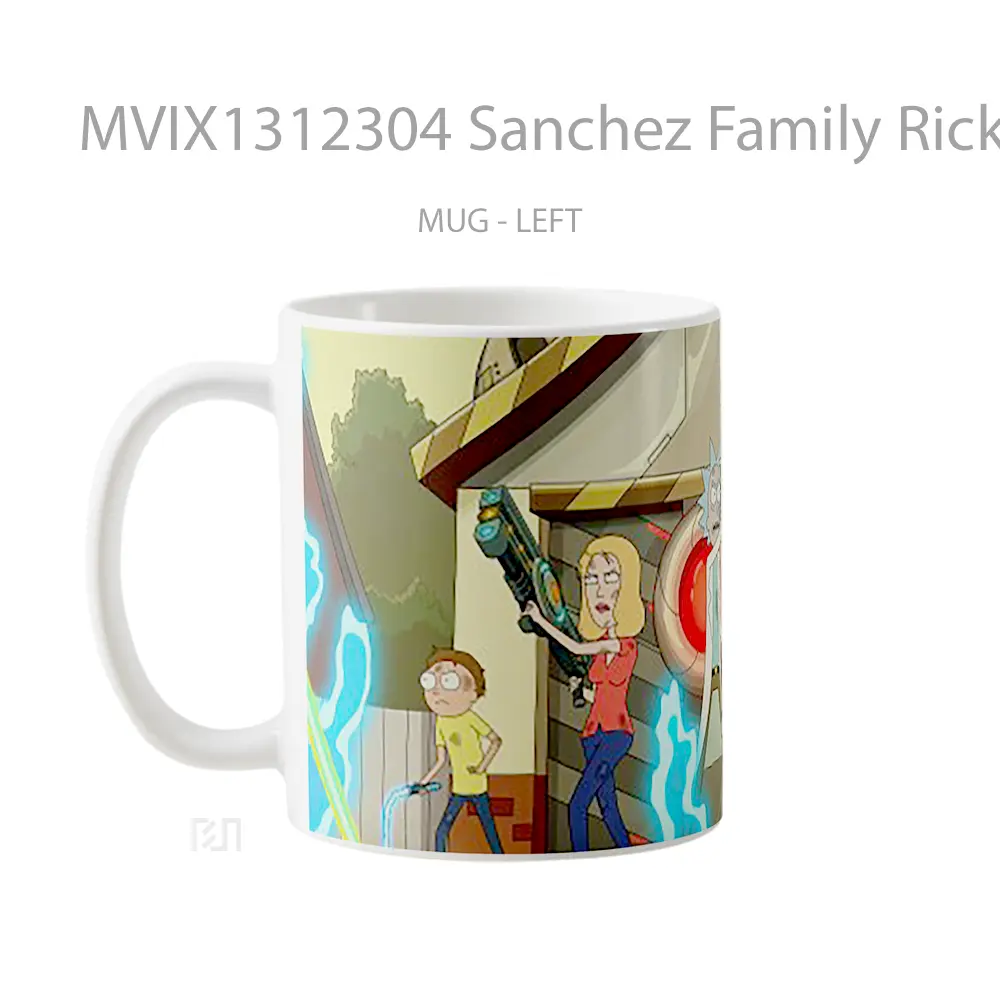 Mug Sanchez Family Rick And Morty Gelas Kartun - All-side / Desain