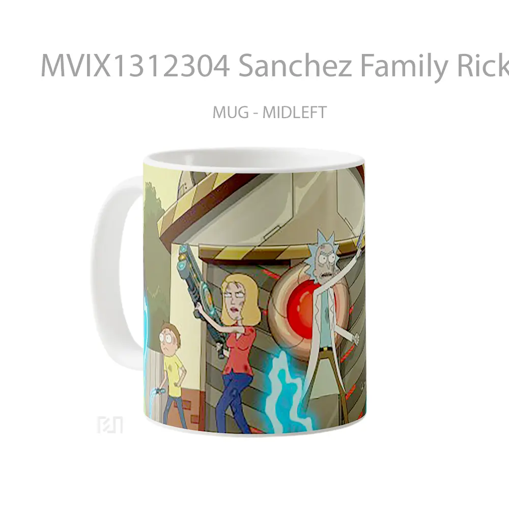 Mug Sanchez Family Rick And Morty Gelas Kartun - All-side / Desain