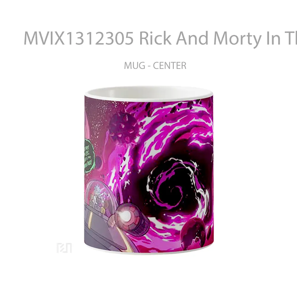 Mug Rick And Morty In The Space Gelas Astronomi