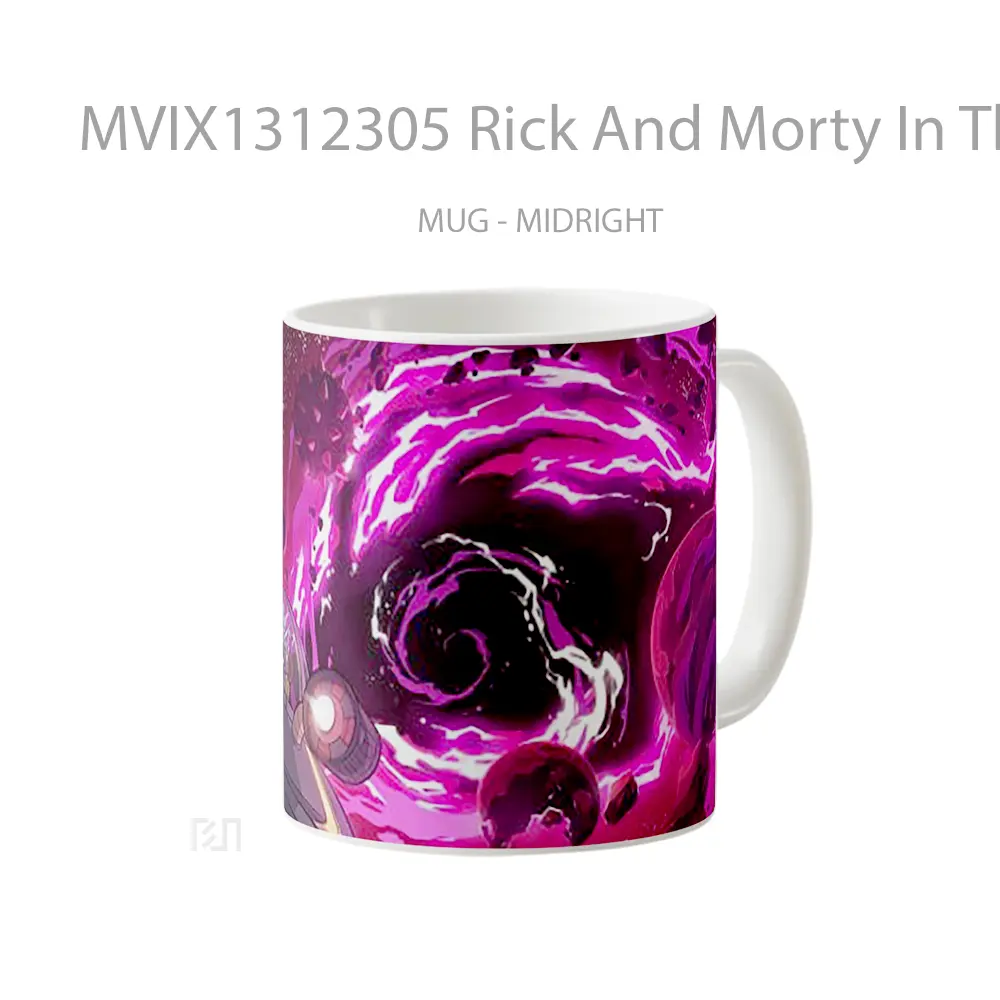 Mug Rick And Morty In The Space Gelas Astronomi - All-side / Desain