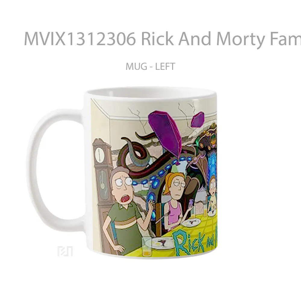 Mug Rick And Morty Family Gelas Kartun - All-side / Desain