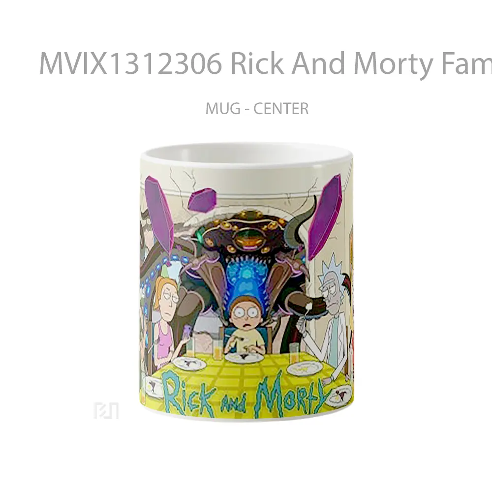 Mug Rick And Morty Family Gelas Kartun