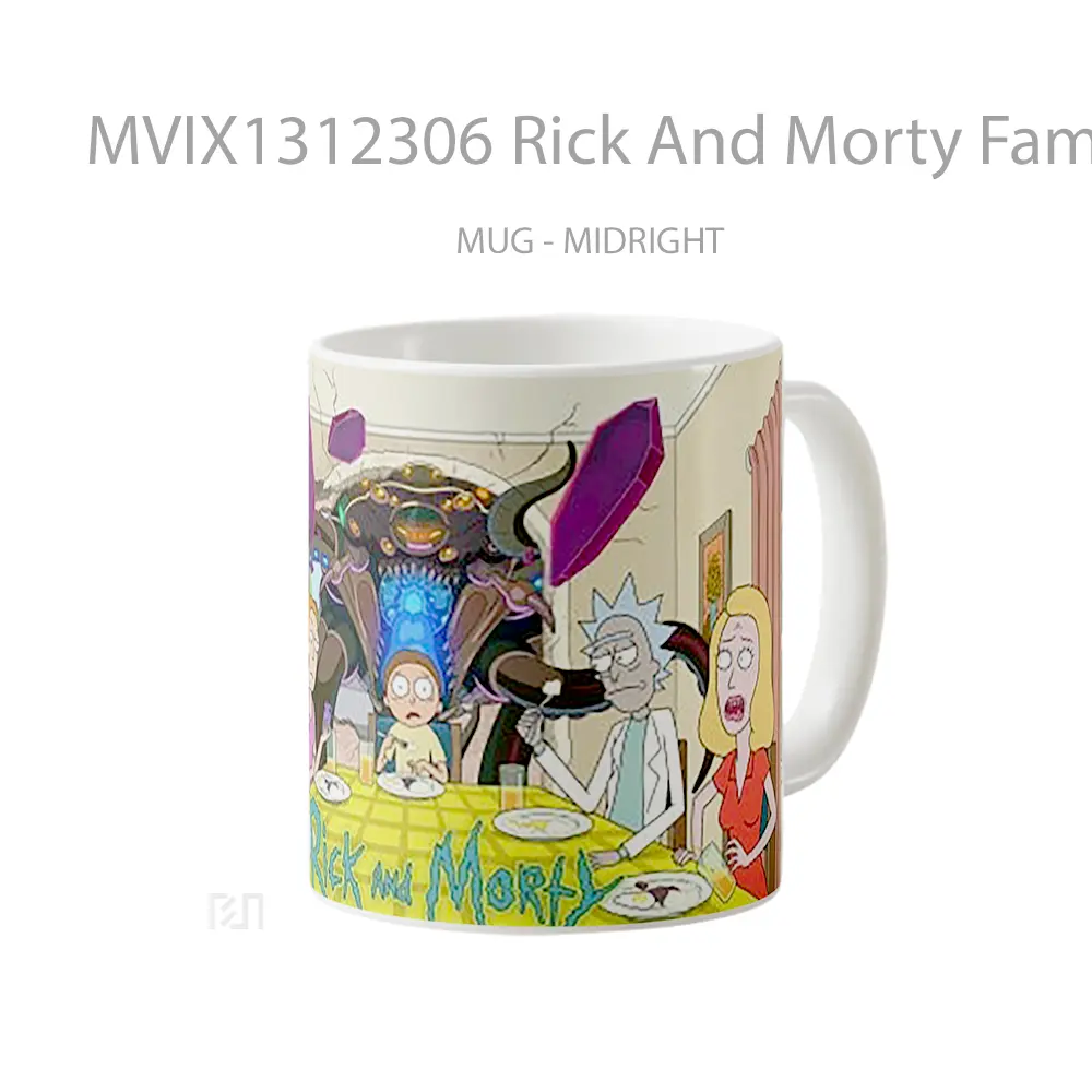 Mug Rick And Morty Family Gelas Kartun - All-side / Desain