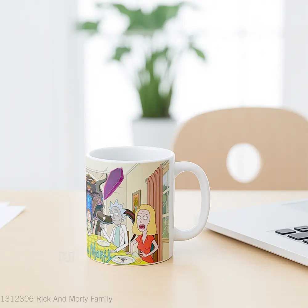 Mug Rick And Morty Family Gelas Kartun - All-side / Desain