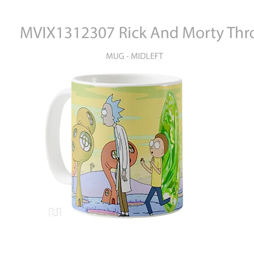 Mug Rick And Morty Through Portal Gelas Kartun - All-side / Desain