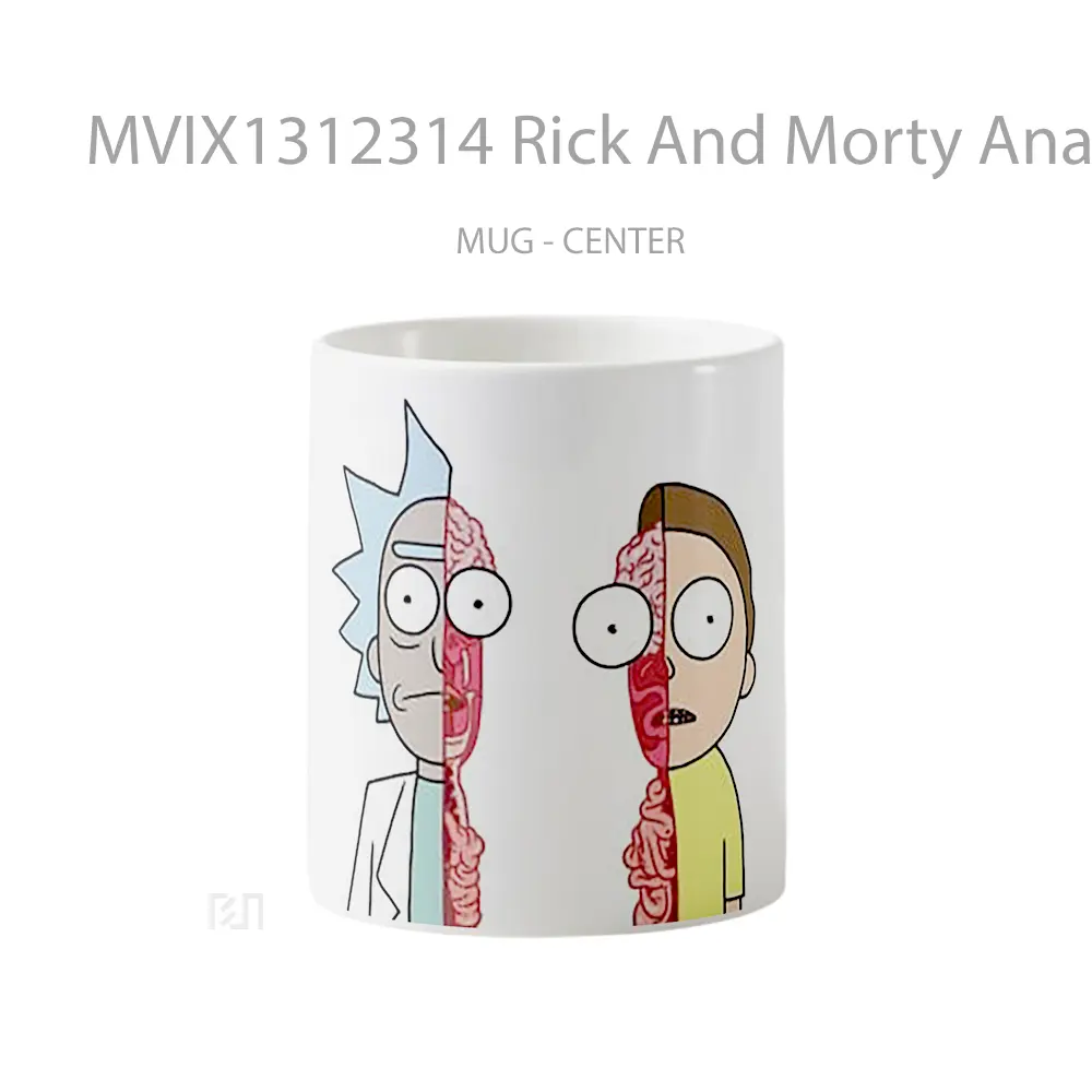 Mug Rick And Morty Anatomy Gelas Kartun