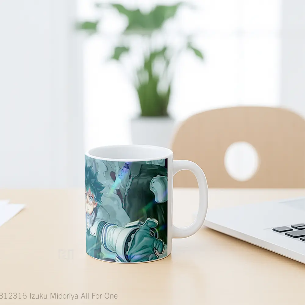 Mug Izuku Midoriya All For One Gelas Keramik Unik - All-side / Desain