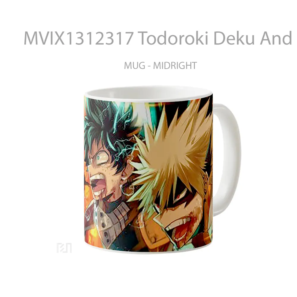 Mug Todoroki Deku And Bakugo Gelas Keramik Unik - All-side / Desain