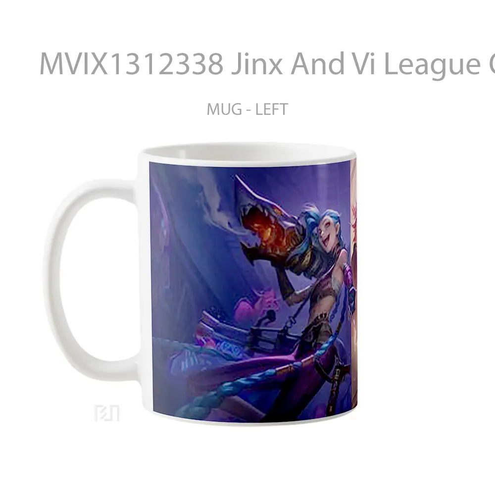 Mug Jinx And Vi League Of Legends Cangkir Gamer - All-side / Desain