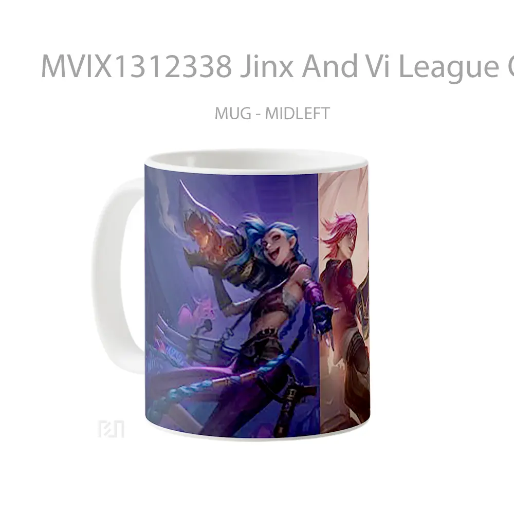 Mug Jinx And Vi League Of Legends Cangkir Gamer - All-side / Desain