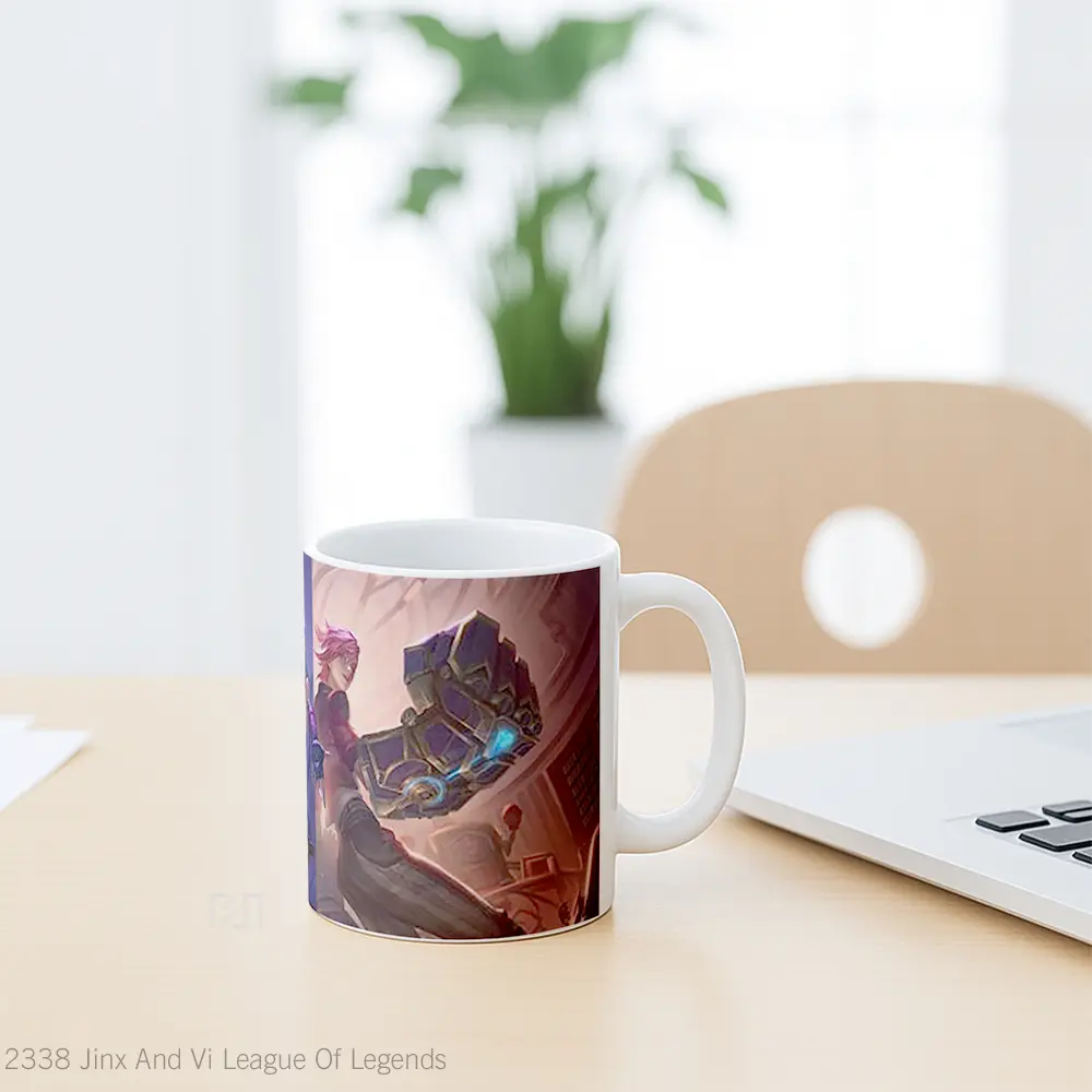 Mug Jinx And Vi League Of Legends Cangkir Gamer - All-side / Desain