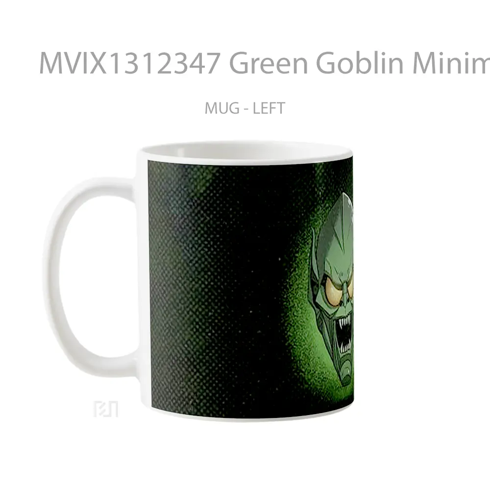 Mug Green Goblin Minimalist Gelas Seni Modern - All-side / Desain