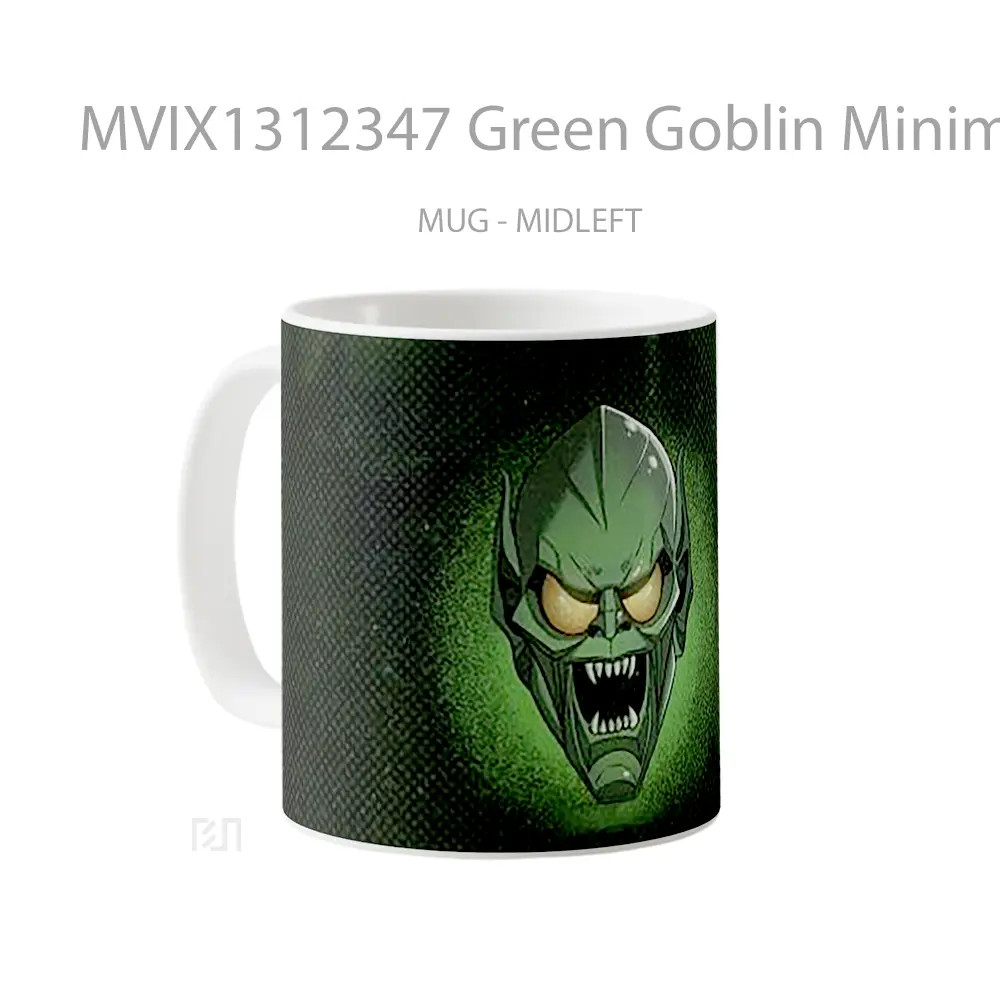 Mug Green Goblin Minimalist Gelas Seni Modern - All-side / Desain