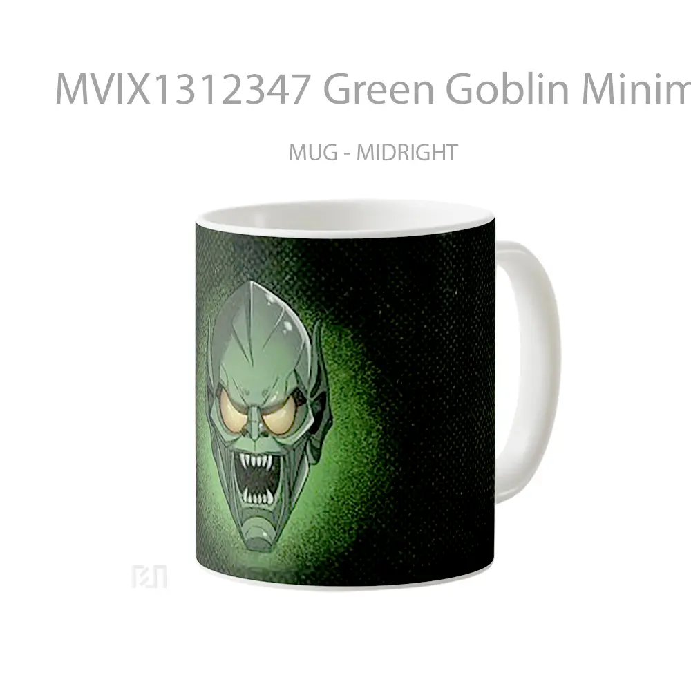 Mug Green Goblin Minimalist Gelas Seni Modern - All-side / Desain